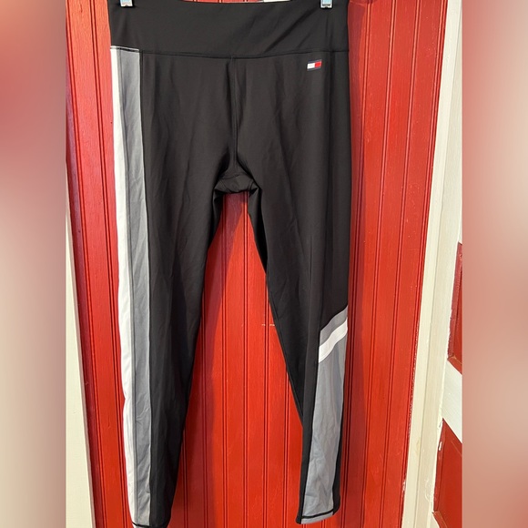 Tommy Hilfiger Black and Gray  Leggings Large - Picture 1 of 5